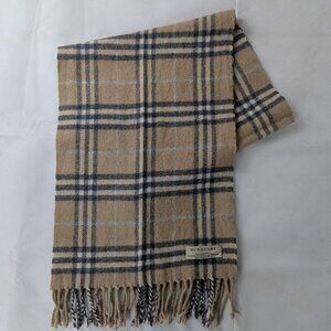 Burberry Beige Black White Classic Check Cashmere Scarf